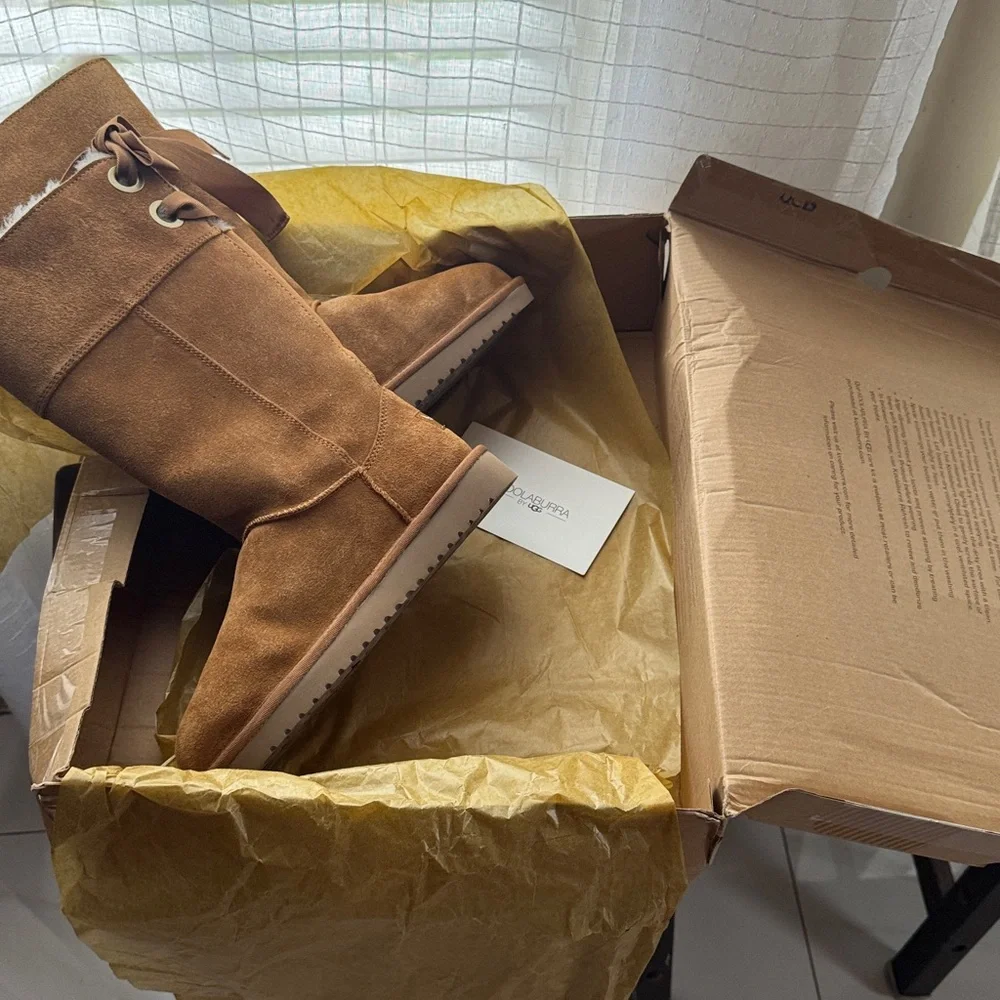 Koolaburra Chestnut Suede Mid-Calf Winter Boot